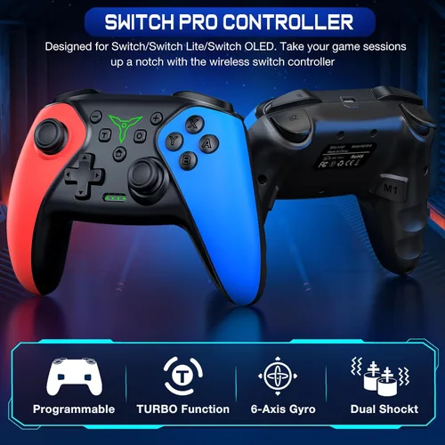 Vista 2 de Wireless Switch Controller for Switch/Lite/OLED/Swicth 2 Controller, Switch Controller Joysticks Work with iOS/Android/PC-Switch 2 Pro TURBO