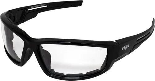 Vista 10 de Global Vision Sly - Gafas de sol acolchadas de espuma para motocicleta, montura negra Humo
