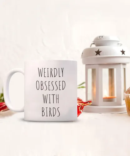 Vista 2 de Taza de observación de aves, taza de pájaro, tazas de café de pájaros, taza de pájaros, taza de nerd de pájaro, taza de cerámica del pájaro