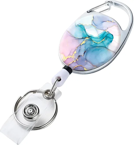 Vista 18 de Portatarrete de Insignia Retráctil con Portarretes Retráctil para Llaves, Lindo Portarrete de Insignia Decorativo para Enfermeras con Clip