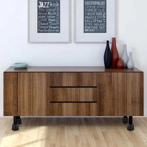 Vista 6 de Paquete de 9 elevadores de muebles de 4 pulgadas, elevadores de cama de 4 pulgadas, resistentes con almohadillas antideslizantes, soporta 1500
