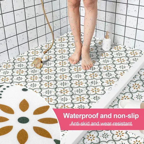 Vista 5 de Azulejos de Piso Despegar y Pegar Autoadhesivos de Vinilo para Cocina Baño Cuarto de Lavado Casa de Mascotas Chimenea 20 Hojas 8"x8" Calcomanías
