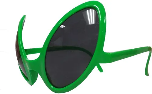 Vista 2 de Gafas plásticas de la novedad verde de los ojos alienígen, Verde