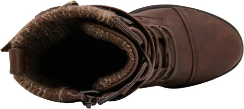 Vista 6 de GLOBALWIN Botines de tacón bajo con cordones para mujer