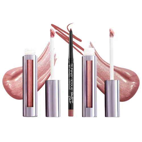 Vista 12 de Runway Rogue LuxGloss Brillo de Labios, Brillo de Labios Rosa Pastel Suave con Brillo y Alto Pigmento, 'Catwalk