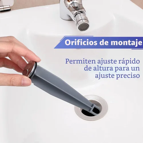 Vista 5 de Enhon Tapones emergentes compatibles con componentes de drenaje Moen, émbolo de drenaje cromado para lavabo de baño, 4-7/8 pulgadas de alto