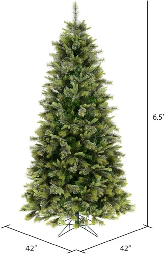 Vista 3 de Vickerman árbol de navidad artificial fino de cachemira, de 65 pies Verde