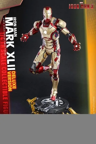 Vista 4 de Hot Toys Marvel Iron Man 3 Iron Man Mark XLII Figura de escala de 1/4 cuarto (versión de lujo)
