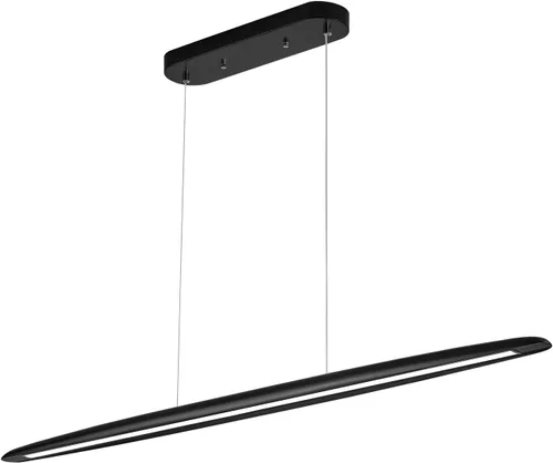 Vista 11 de YISDESIGN Lámpara colgante lineal de madera de 51 pulgadas, lámpara moderna para mesa de billar, luces de isla de cocina para comedor, bar, isla