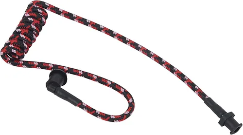 Vista 2 de Reemplazo de tubo de bobina de fibra de tela tejida trenzada para auriculares acústicos de radio Walkie Talkie (cable negro, rojo y rosa)