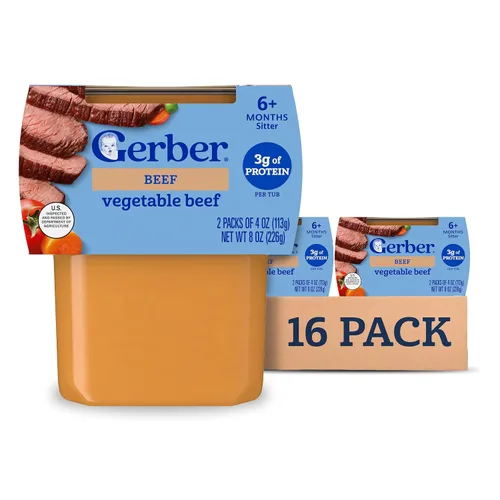 Vista 15 de Gerber Baby Food 2nd Foods, cena, puré de pollo con manzana, tubos de 4 onzas, paquete de 2 (paquete de 8)