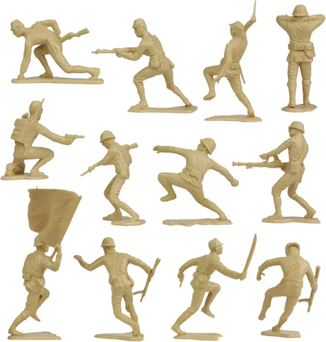 Vista 5 de BMC Classic Marx - Figuras de soldado japonés de plástico para hombre, 32 piezas de soldado de la Segunda Guerra Mundial, fabricadas en Estados
