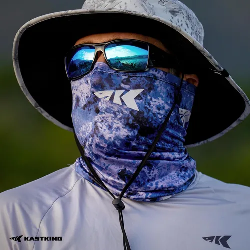 Vista 8 de KastKing Sol Armis - Polaina para el cuello, máscara facial UPF 50, máscara de protección solar UV para hombres y mujeres, pesca, senderismo E