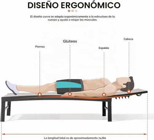 Vista 3 de Chaise Lounge Outdoor Pool Lounge Juego de 2 sillas de bronceado (beige)