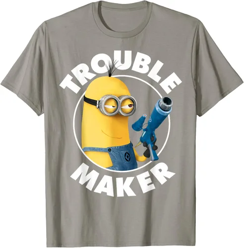 Vista 33 de Despicable Me Minions Kevin Fabricante de Problemas Gráfico Camiseta Negro