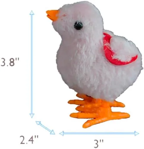 Vista 4 de YUERFEILA Juguete de conejo y pollito saltador, juguete de cuerda de Pascua para pollitos y pollos saltadores, regalos de fiesta