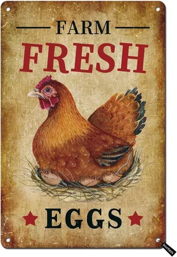 Vista 5 de Cartel de Crazy Chicken Lady – Letreros de gallinero – Área patrullada por Chicken Lady – Accesorios divertidos de carteles de pollo para decoración