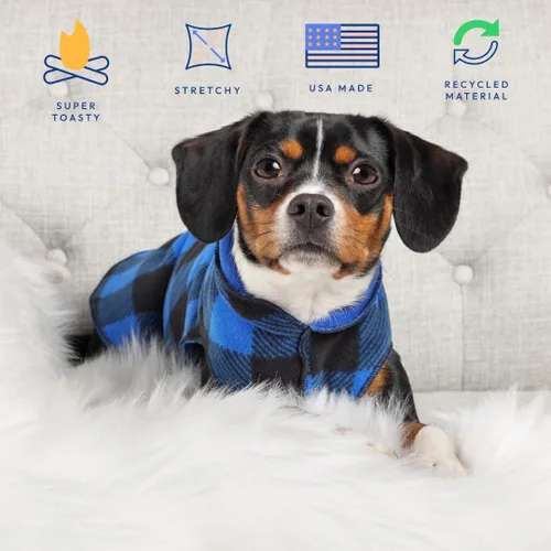 Vista 3 de Goldpaw Duluth - Chaleco de Suéter de Doble Forro Polar para Perros Pequeños, forro polar suave y elástico, chaqueta cálida para mascotas para otoño