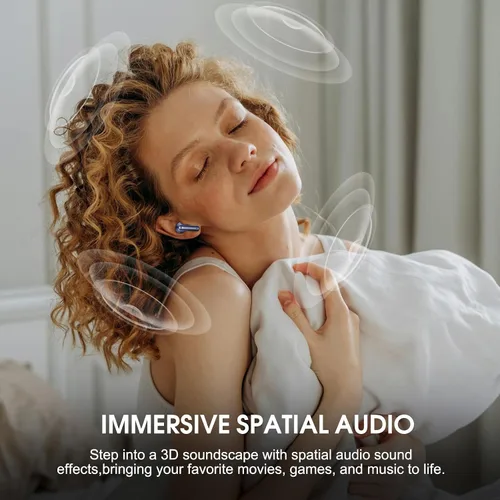 Vista 3 de Auriculares inalámbricos con cancelación activa de ruido, sonido de alta Azul marino