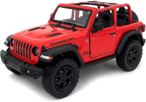 Vista 9 de KiNSMART - Vehículo de juguete modelo Jeep Wrangler Rubicon todoterreno 4x4 de 5 pulgadas, escala 1:34, réplica de coche de metal fundido