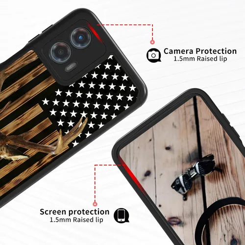 Vista 4 de Funda de doble capa para Motorola Moto G 5G 2023, resistente, a prueba de golpes, resistente, de cuerpo completo, funda protectora resistente