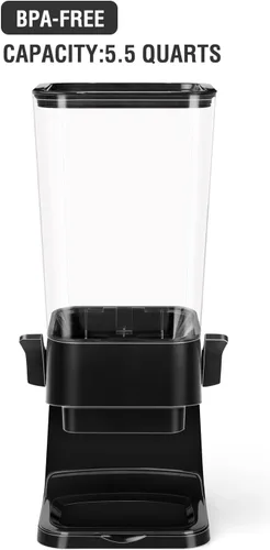 Vista 6 de Dispensador de Cereales para Encimera, Contenedores de Cereales de 5.5L Dispensador de Almacenamiento para Despensa, Contenedores de Arroz