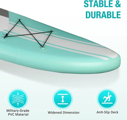 Vista 4 de Inflatable Paddle Boards with Non-Slip Deck, Ultra-Light Stand Up Paddle Board Surf Board with Accessories & Carry Bag, Wide Stable Design for