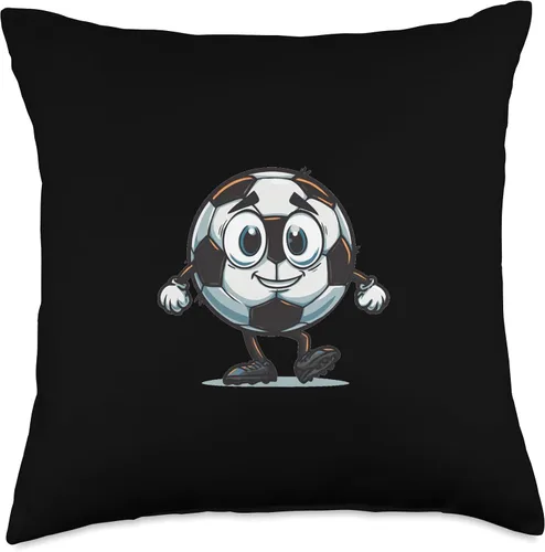 Vista 4 de Bonita almohada de fútbol para niños y niñas