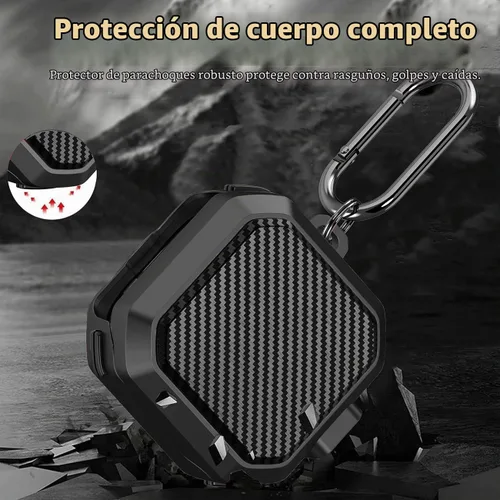 Vista 3 de Funda para Galaxy Buds 4 Pro/Buds4 con clip de bloqueo seguro, a prueba de golpes para Samsung Galaxy Buds 4/4 Pro 2026 con mosquetón y kit