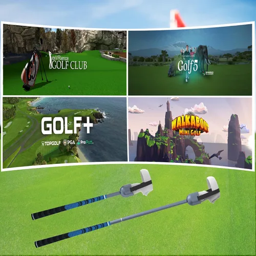 Vista 6 de DGPCT VR Golf Club Compatible with MetaOculus Quest 2, Adjustable Length VR Golf Handle, VR Golf Acccessory for Meta Golf