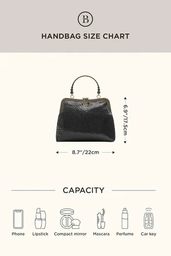 Vista 7 de BABEYOND Bolsos de mano para mujer bolso de noche formal metálico con cuentas para boda fiesta de graduación de los años 20