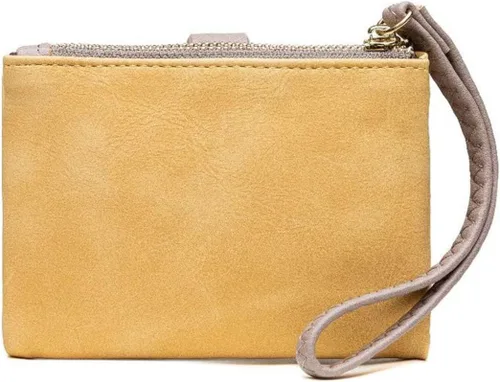 Vista 7 de Carteras para mujer, Rfid, pequeña, compacta, plegable, corta, con cremallera, monedero