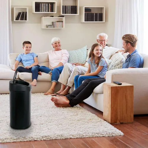 Vista 3 de Dkeli Basurero de cocina para baño, dormitorio, oficina en casa, bote de basura automático sin contacto de alta capacidad con tapa, cubo de basura