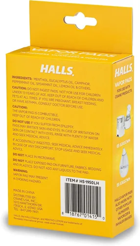 Vista 3 de Almohadillas de Vapor con Aroma a Crane Halls, Amarillo