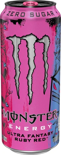 Vista 4 de Bebida energética sin azúcar Monster Energy Ultra Fantasy Ruby Red, 473 ml (paquete de 15) Paquete de 15