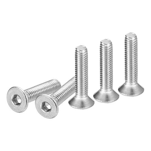 Vista 13 de DTGN Tornillos de cabeza plana con tuerca de vaso hexagonal M3-0.5 x 6 mm, paquete de 100, tornillos de cabeza plana con tuerca hexagonal de acero