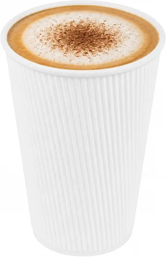 Vista 10 de Tazas para café de papel aislado, pared ondulada, kraft, 12 onzas - Caja de 25 unidades - tapas a juego: RWA0360B, RWA0360W, RWA0328LG, RWA0328GR