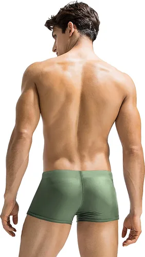 Vista 2 de COOFANDY Trajes de baño para hombre Slip de natación sexy Traje de baño de pierna cuadrada Traje de baño Short de natación Traje de baño con 4