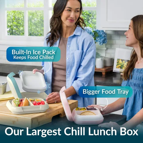 Vista 2 de Bentgo Chill Max - Lonchera XL a prueba de fugas - Paquete de hielo incluido mantiene la comida fría; capacidad de 5 tazas para adultos y mayores