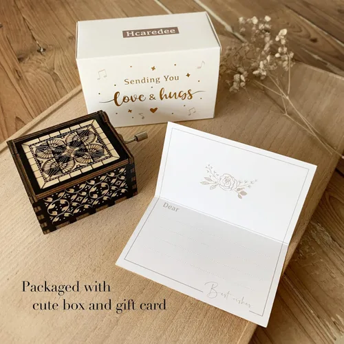 Vista 4 de Caja de música de regalo para tía de sobrina o sobrina tía, regalo de cumpleaños, regalos para tía, regalos para tía, cajas musicales de madera