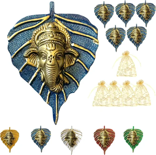 Vista 16 de LOVENSPIRE Ganesha Diwali - Decoración de hojas de metal para colgar en la pared para el hogar y la oficina, regalo de regreso de inauguración