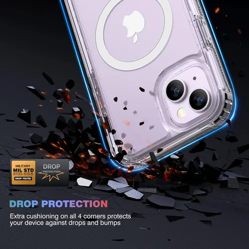 Vista 426 de DIACLARA - Funda transparente compatible con iPhone XR 6.1 pulgadas 2018