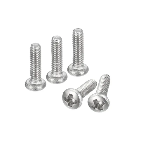 Vista 46 de uxcell Tornillos de máquina de cabeza redonda de 1/4-20x1, tornillo de acero inoxidable 304 18-8, accionamiento Phillips, totalmente roscado
