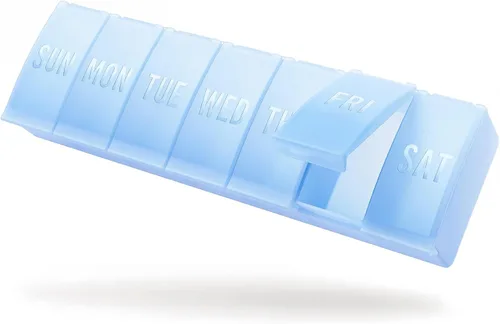 Vista 20 de Barhon Organizador semanal grande para píldoras, estuche grande para vitaminas de 7 días, pastillero de viaje para medicamentos para contener varios