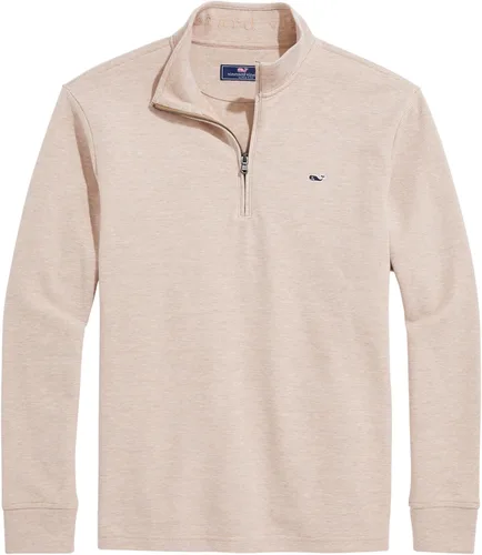Vista 24 de vineyard vines Suéter con cremallera de un cuarto para hombre Gorra blanca