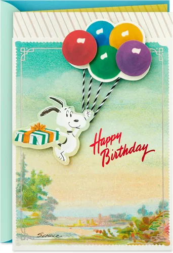 Vista 9 de Tarjeta de felicitación de cumpleaños emergente de Peanuts Snoopy de Hallmark (Casa del perro de Snoopy)
