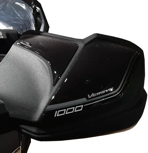 Vista 5 de Resin Bike Adhesivos 3D para motocicleta compatibles con Kawasaki Versys 1000 2019-2020 2019-2020. Adhesivos de resina, color verde y gris