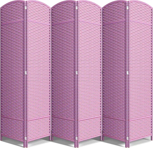 Vista 26 de Sorbus Divisor de habitación de 4 paneles de 6 pies de alto, pantalla de privacidad, paneles dobles extra anchos con bisagras, diseño de malla