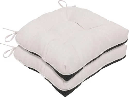 Vista 14 de RACE LEAF Cojines para sillas de comedor, paquete de 4 unidades, almohadillas de espuma viscoelástica para sillas de cocina con lazos y respaldo