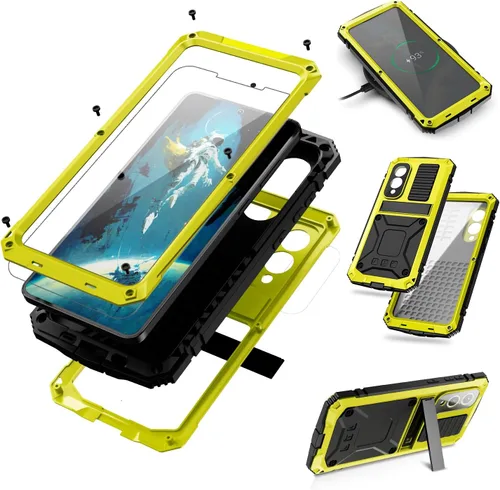 Vista 19 de Lunivop Funda compatible con iPhone 15 Pro Max de 6.7 pulgadas 2023, protección resistente, a prueba de polvo, resistente de metal de grado militar